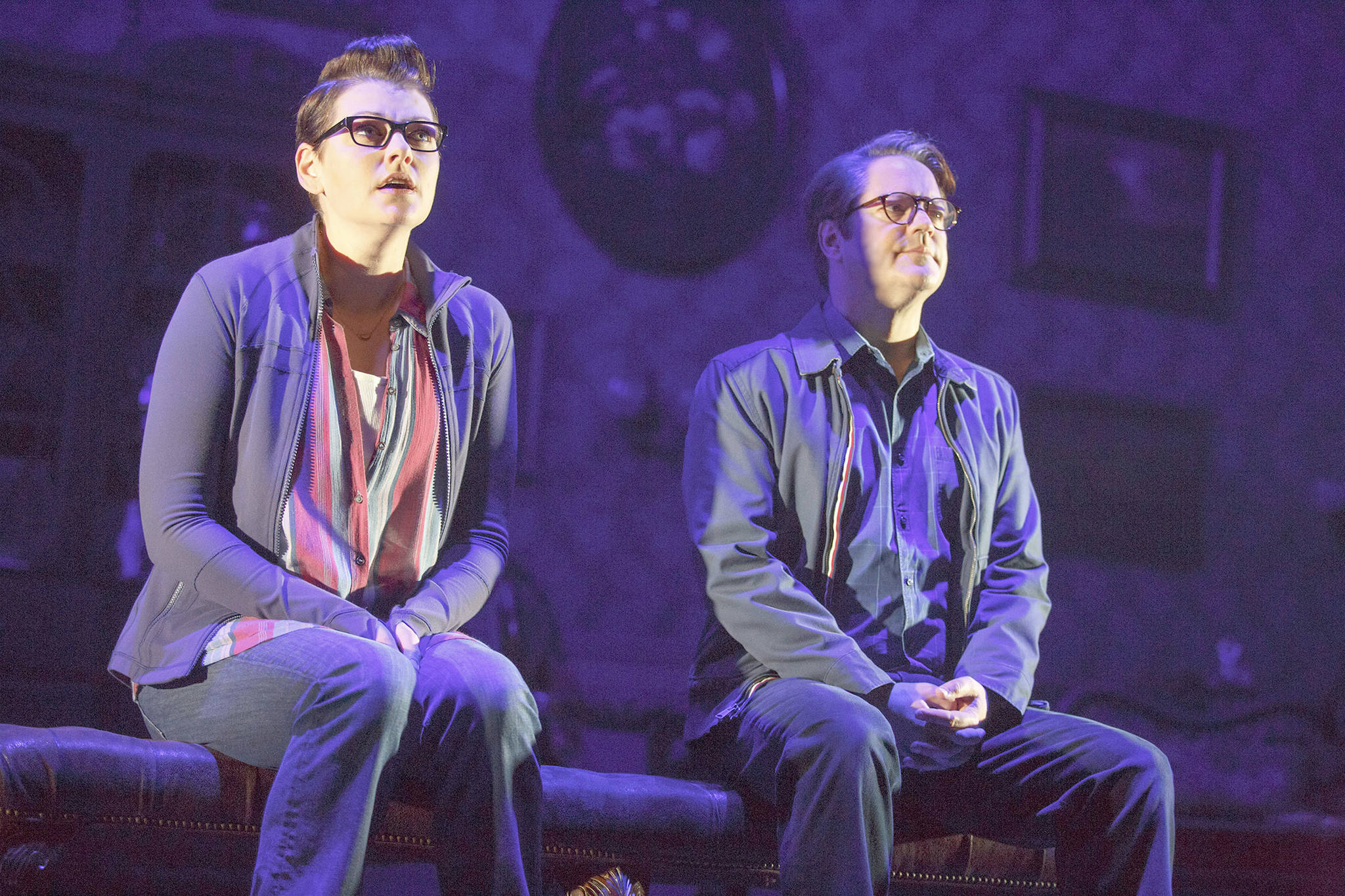 Kate Shindle as ‘Alison’ and Robert Petkoff as ‘Bruce’ in Fun Home. Photo by Joan Marcus