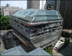 The new downtown library takes shape.