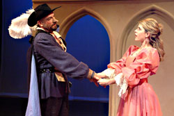 Cyrano (Coopwood) and Roxanne (Grogan).