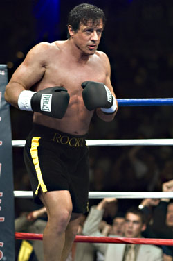 Stallone doesn't attempt to reinvent himself in the ring.