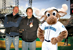 Moose-ic man, Matt Vaughan (left).