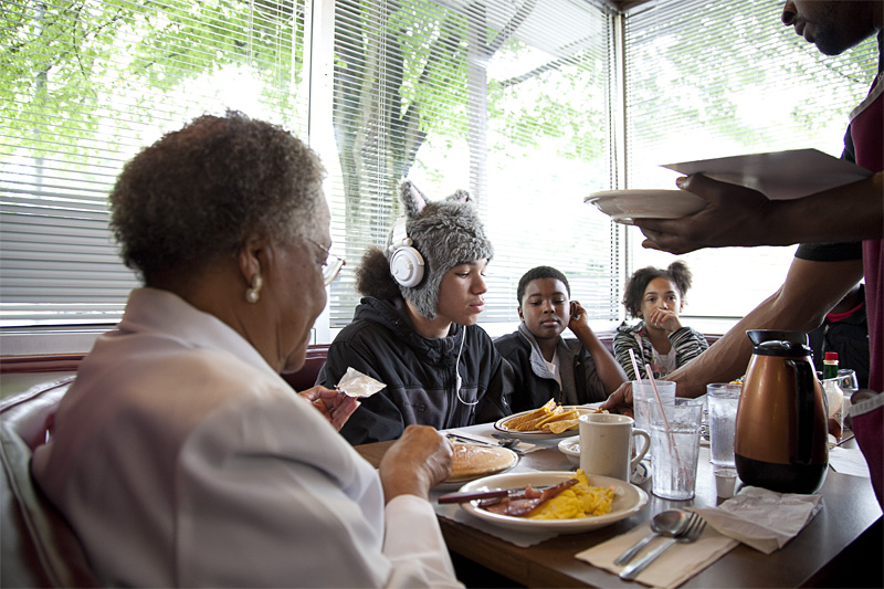 Multiple generations bask in the comfort of this venerable greasy spoon.