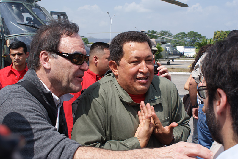 Stone with Venezuela’s Chávez.