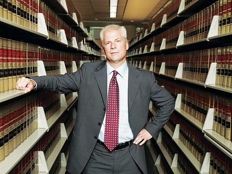 A reformer reformed: McKay in Seattle U's law library.