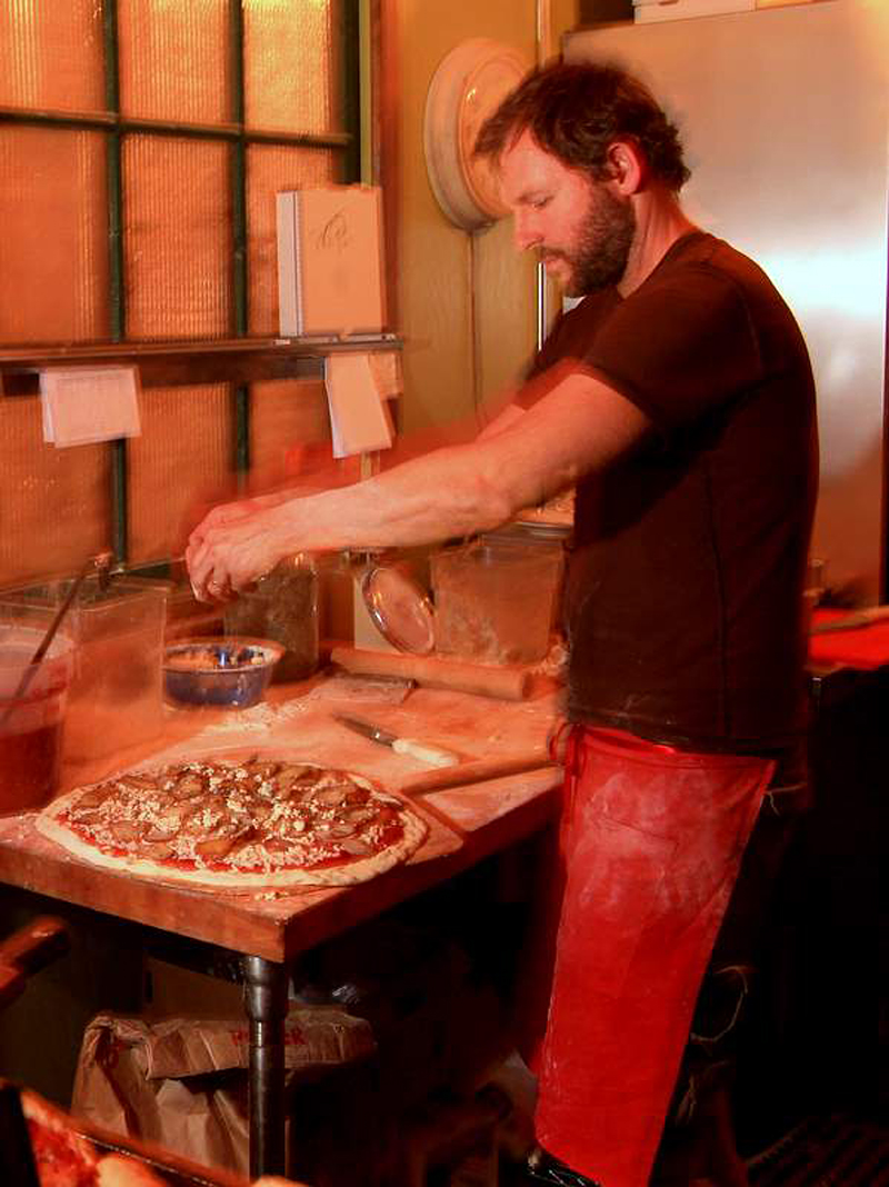 Cone prepares his signature potato pie.