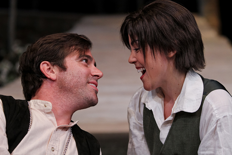 Forest lovers Orlando (Nathan Graham Smith) and Rosalind (Hana Lass).