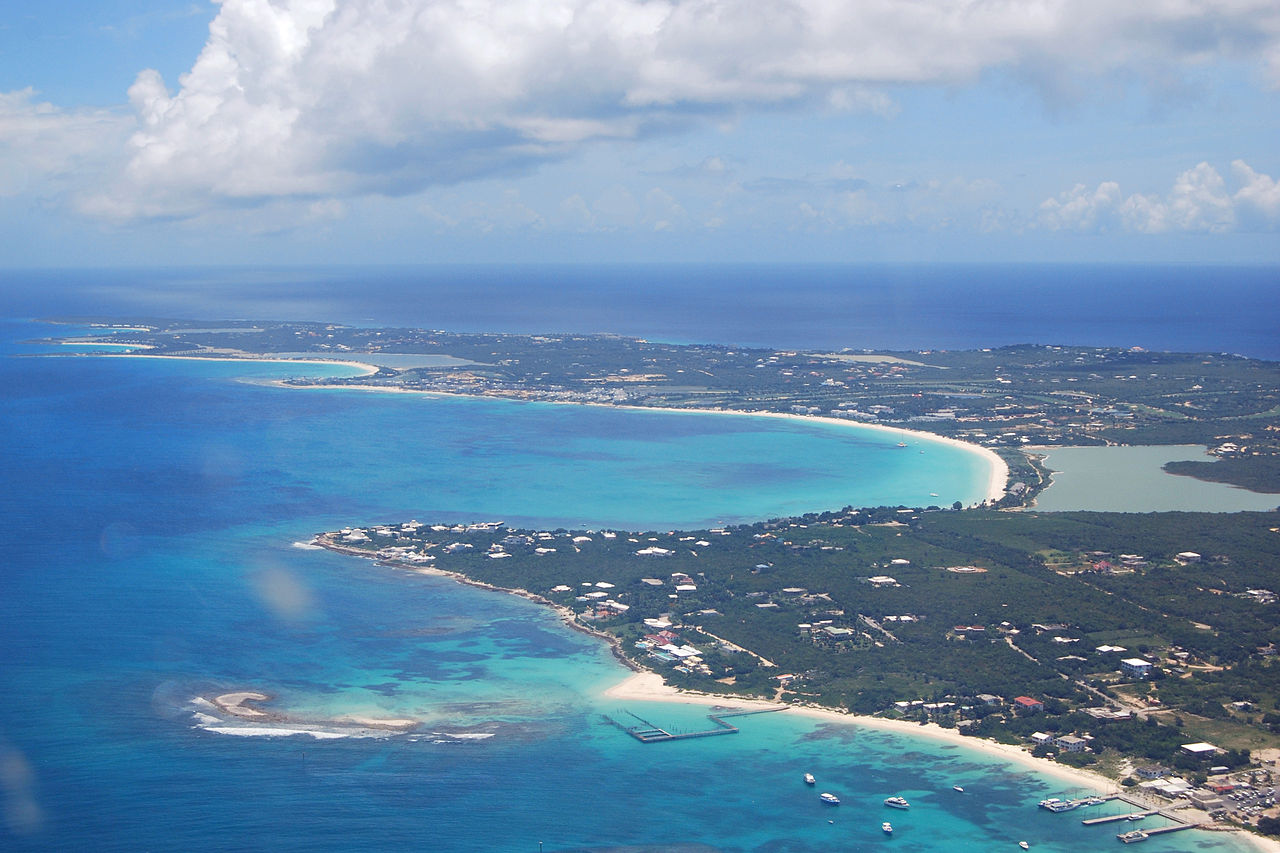 The western portion of the island of Anguilla