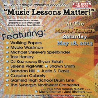 ENTER TO WIN HERE! Synergia Northwest Presents "Music Lessons Matter" on May