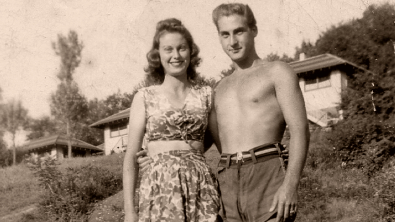 Caesar, with fiancee Florence Levy, during his Catskills prime.Intl. Film Circuit