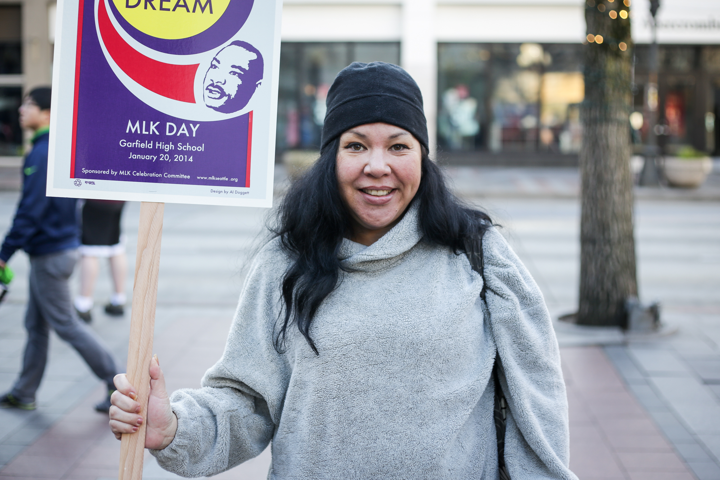 I try to do it every year. It's for the unity, it's for the message, it's for his dream. [The march] is the least hateful environment in the whole city right now. -Rose Burnley, 44, Columbia City