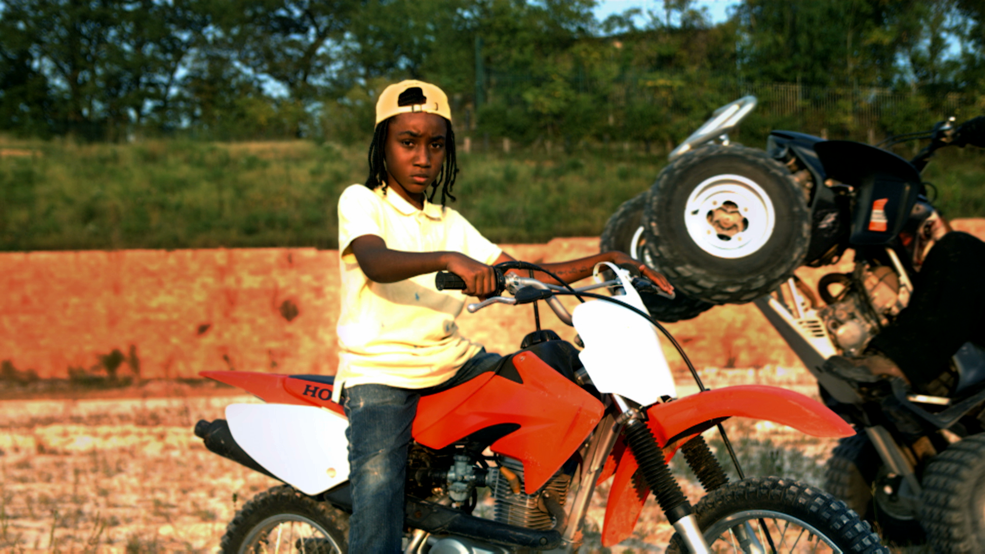 Pug on his first real dirt bike.Oscilloscope Laboratories