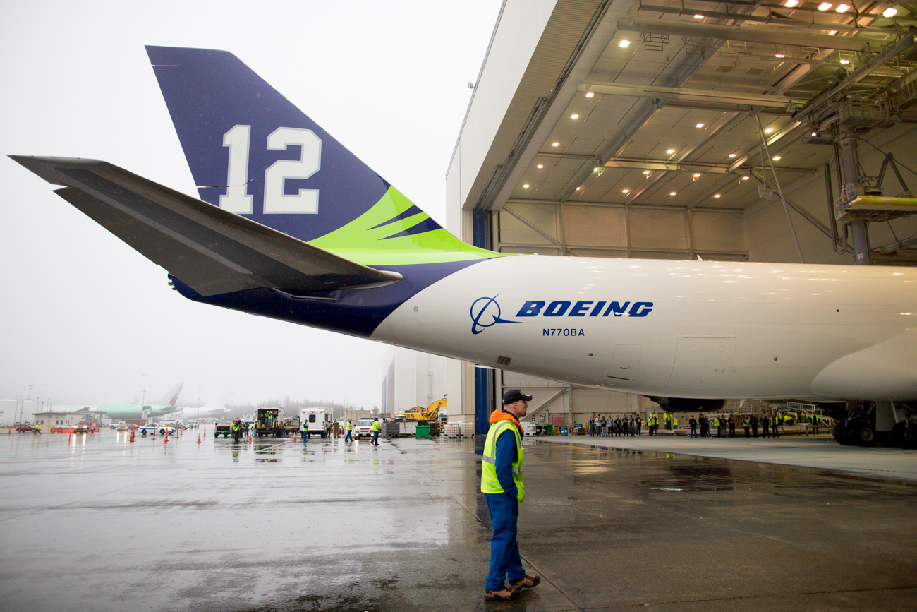 Boeing unveiled their 12th Man 747 today, which will start flying around