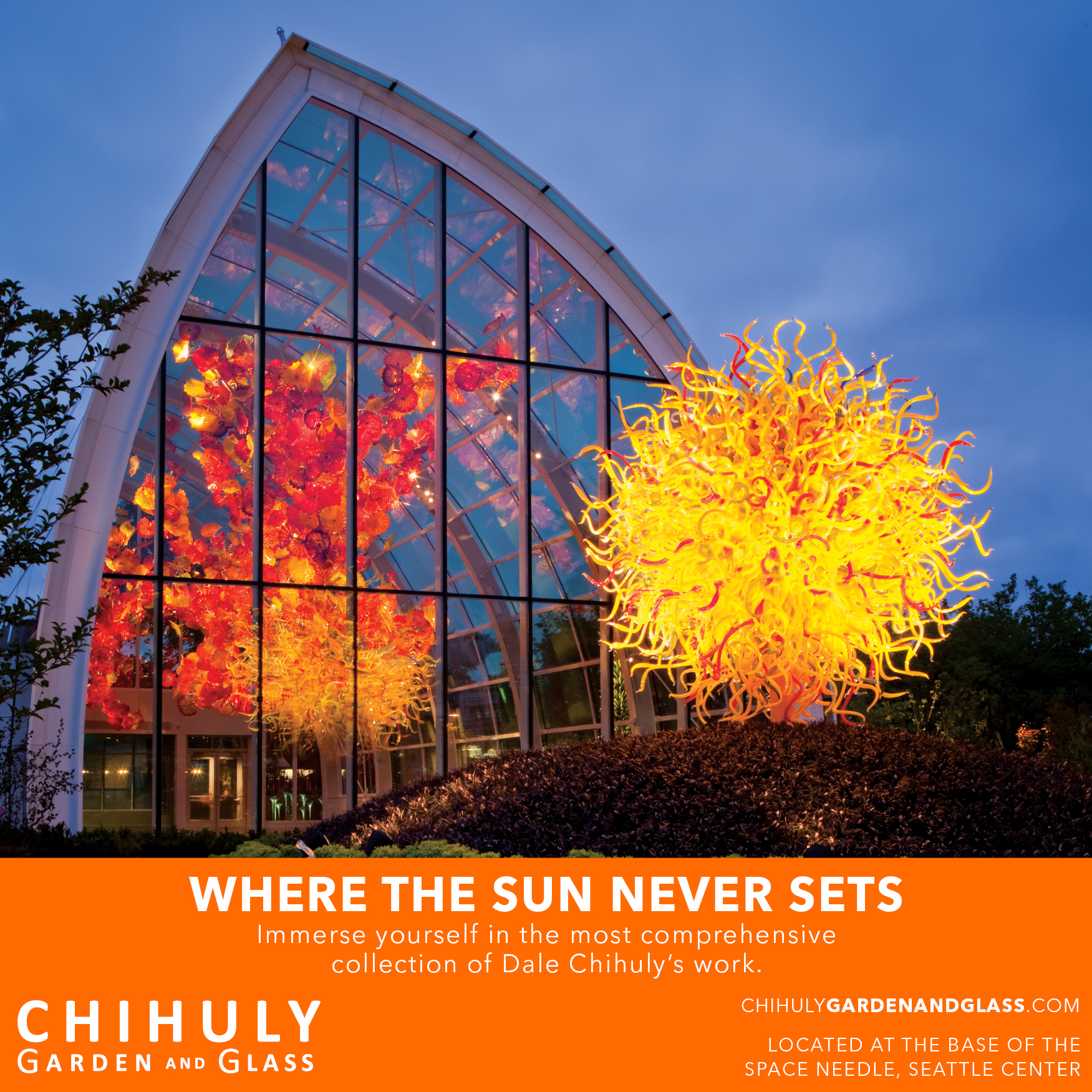 ENTER TO WIN  Chihuly Garden & Glass Seattle Center  Chihuly Garden and Glass, located at