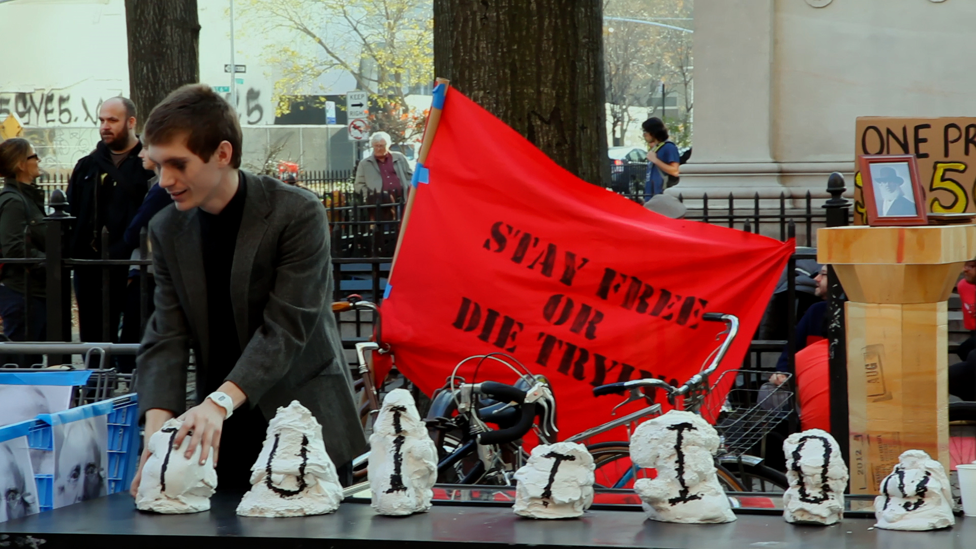 Students protest at Cooper Union.Samuel Goldwyn Films