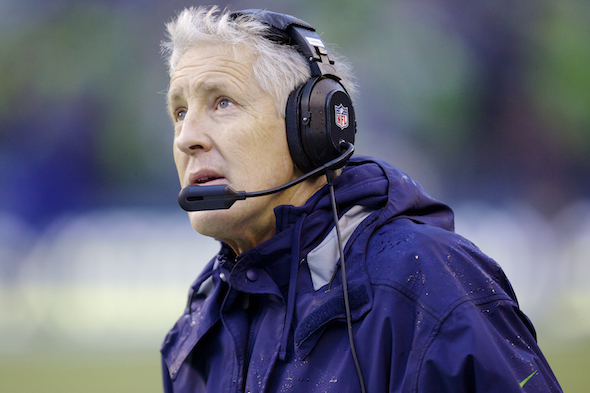 Seattle Seahawks Coach at NFL divisional playoffs