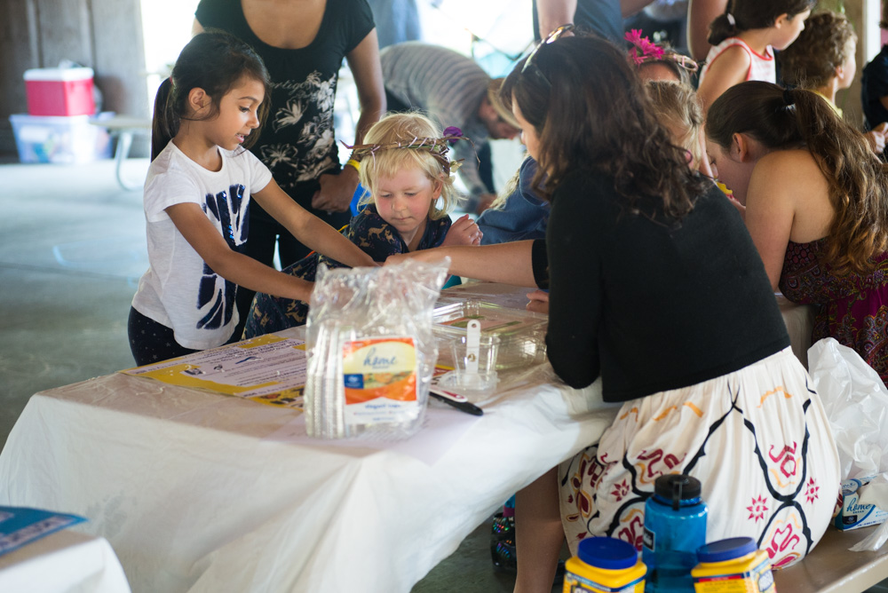 Kids crafts and science projects were put together by Timber "camp counselors" on Saturday morning. Kids and adults alike had a great time.