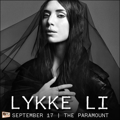 ENTER TO WIN  STG presents: Lykke Li Wednesday | September 17 7:30 pm | The