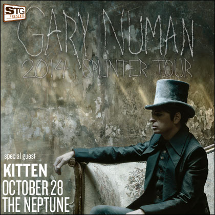 STG presents: Gary Numan Tuesday| October 28 8 pm | The Neptune   As an Electro