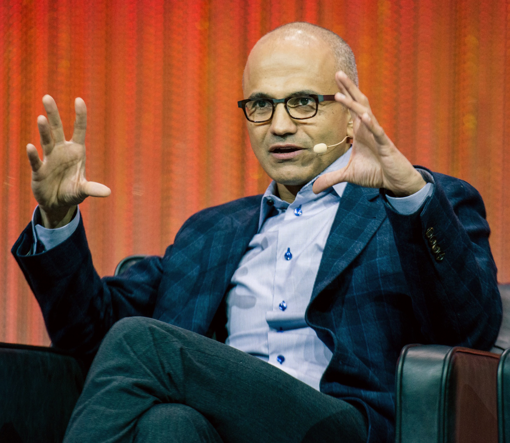 Satya Nadella at LeWeb conference in 2013.