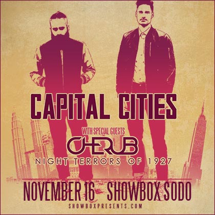 Showbox presents: Capital Cities Sunday | November 16 8 pm | Showbox SoDo   Capital Cities