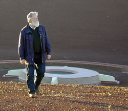 Turrell, strolling his famed Arizona project.