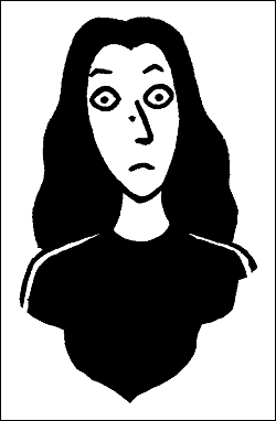 Marjane Satrapi's self-portrait, from her book cover.