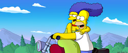 Marge and Homer ride into our hearts.