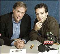 SLUG: sa/listener1  INPUTDATE: 2006-09-28 10:52:14.560  CREDIT: WNYC New York Public Radio/FROM_PHOTOPOST/WNYC New York Public Radio LOCATION: x, , x CAPTION: (L-R) Robert Krulwich and Jad Abumrad, co-hosts of Radio Lab. Sent by: Rachel Beckman  Photo Editor: