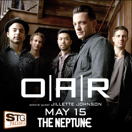 ENTER TO WIN HERESeattle Theater Group Presents: O.A.R.Thursday | May 158 pm