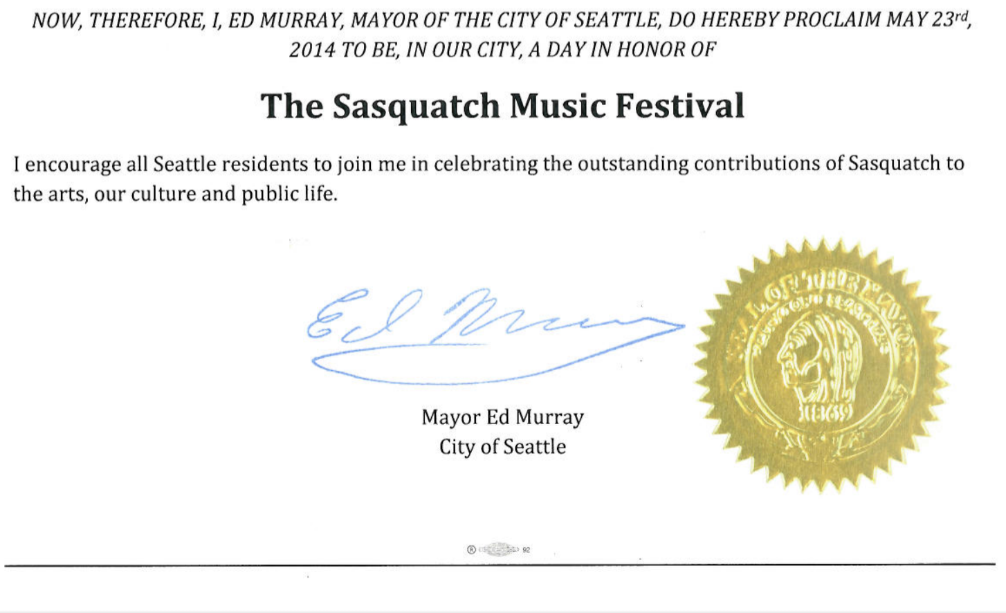 That ol' rock 'n' roller, Mayor Ed Murray, took the time today