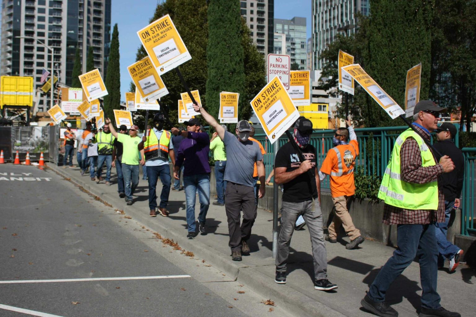 Carpenters union strike on pause after “illegal picketing activity