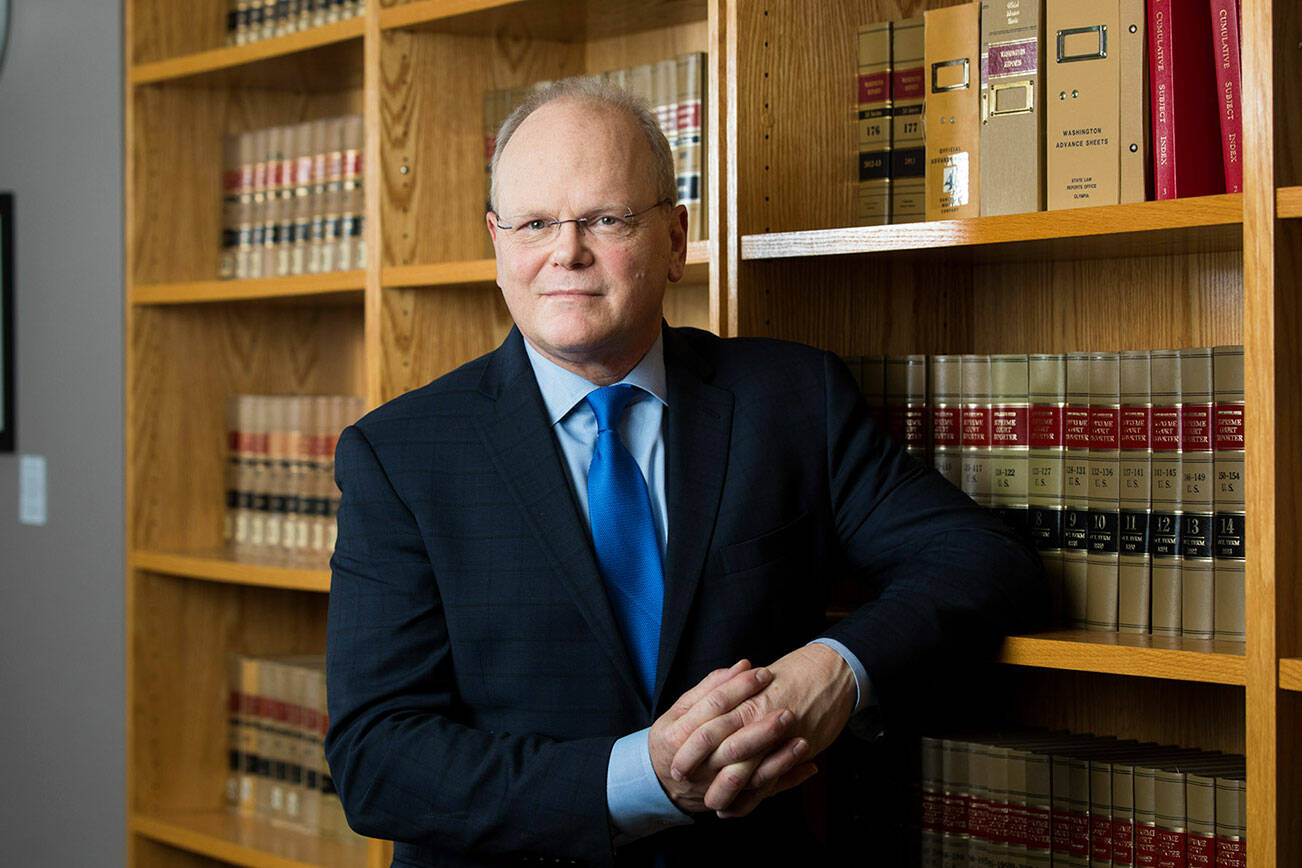 King County Prosecuting Attorney Dan Satterberg photographed in Jan. 2022 in the King County Courthouse in Seattle. Photo courtesy of Dan DeLong