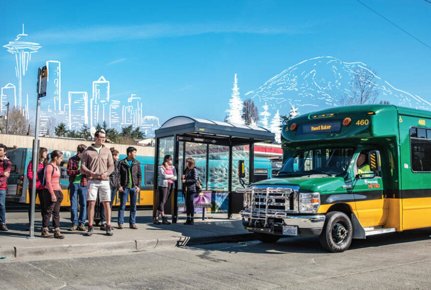 <p>Trailhead Direct bus. Photo courtesy of King County</p>