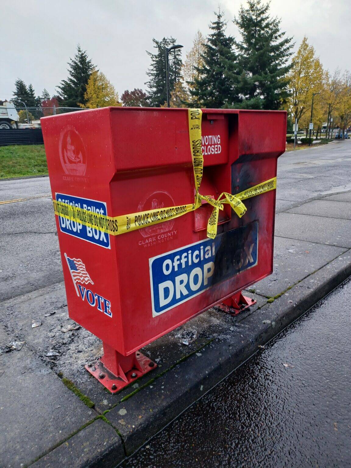 Arson destroys hundreds of ballots inside a Washington state drop box ...