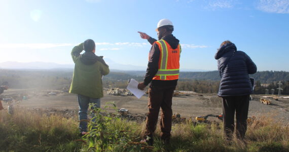 Looking out over Cell 8 during the fall 2024 public tour of the Cedar Hills Regional Landfill. Photo by Bailey Jo Josie/Sound Publishing.