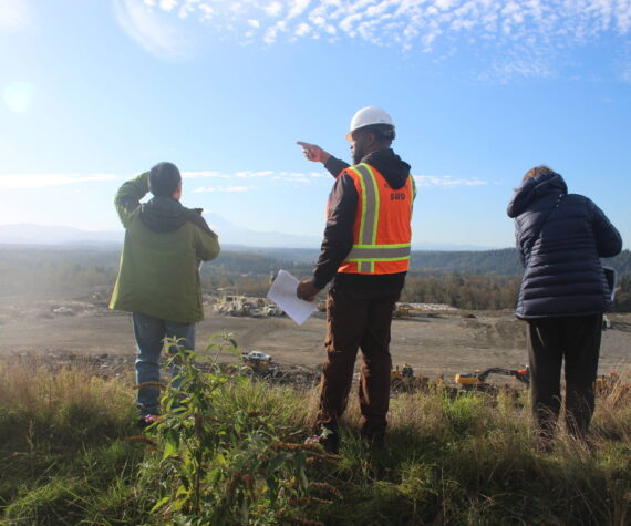 Looking out over Cell 8 during the fall 2024 public tour of the Cedar Hills Regional Landfill. Photo by Bailey Jo Josie/Sound Publishing.